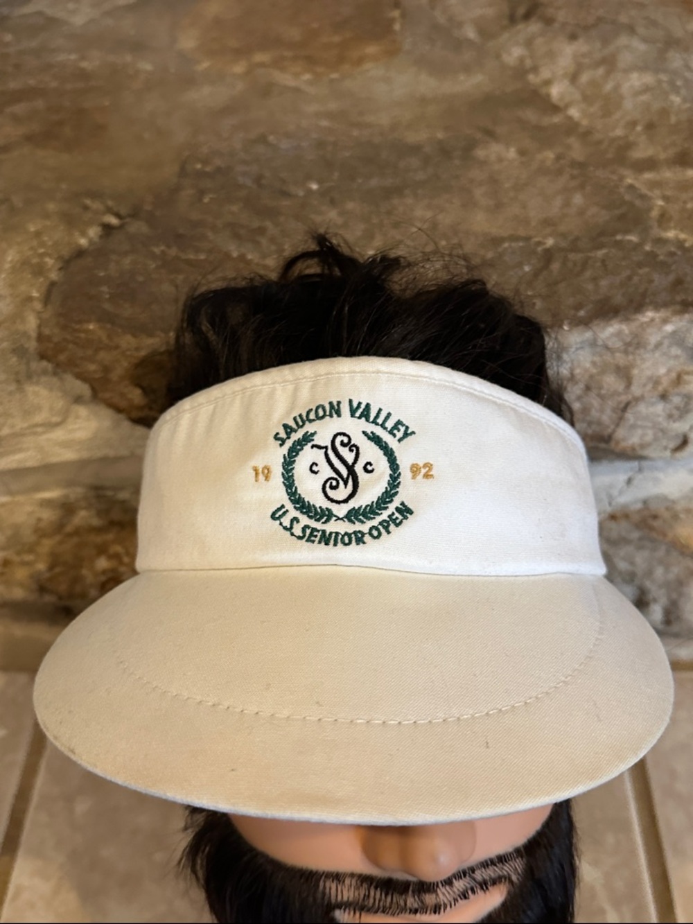Saucon Valley 1992 vintage U.S. Senior Open Embroidered White Visor